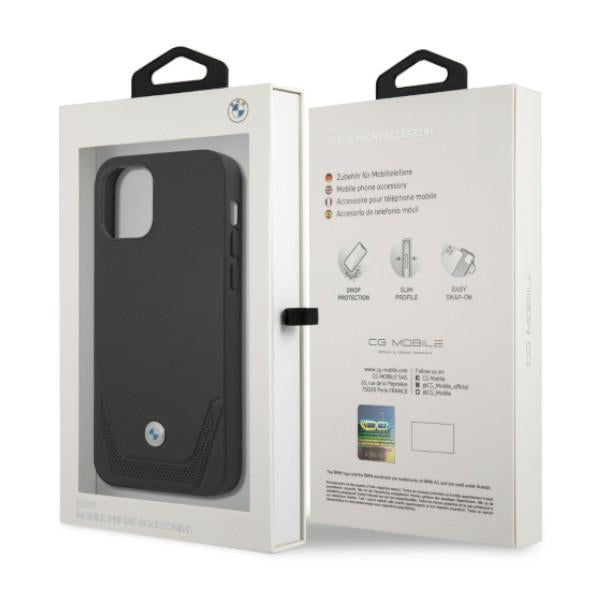 BMW odinis perforuotas dėklas iPhone 12/12 Pro – juodas -- iPhone 12