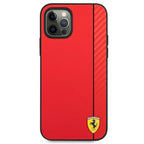 Ferrari dėklas iPhone 12 Pro Max – raudonas, On Track Stripe -- iPhone 12 Pro Max