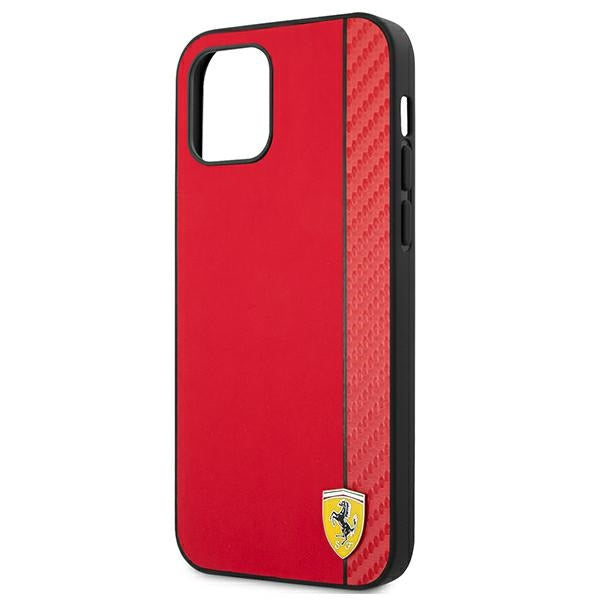 Ferrari dėklas iPhone 12 Pro Max – raudonas, On Track Stripe -- iPhone 12 Pro Max