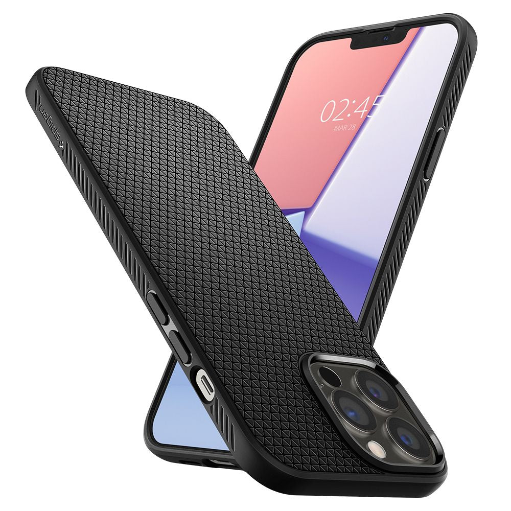 Spigen Liquid Air dėklas iPhone 13 Pro – juodas