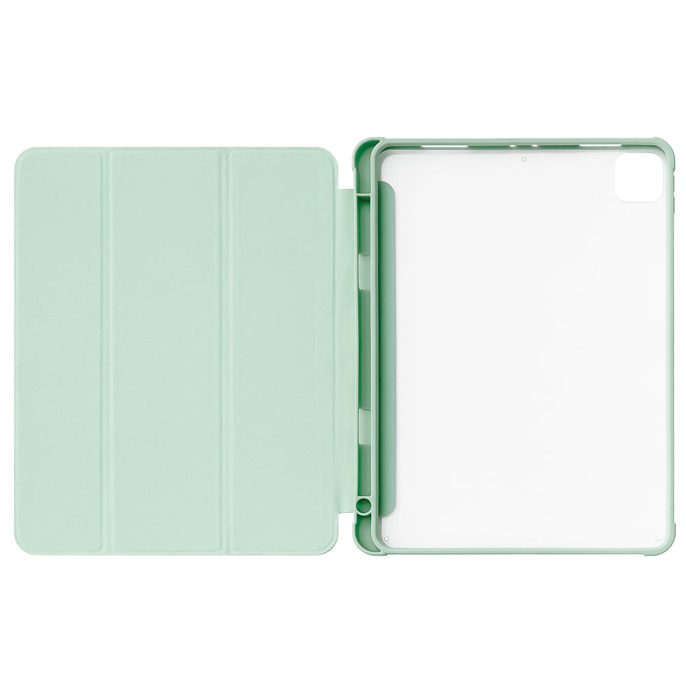 Stand Tablet Case Smart Cover dėklas, skirtas iPad Pro 12.9 '' 2021/2020 su stovo funkcija green