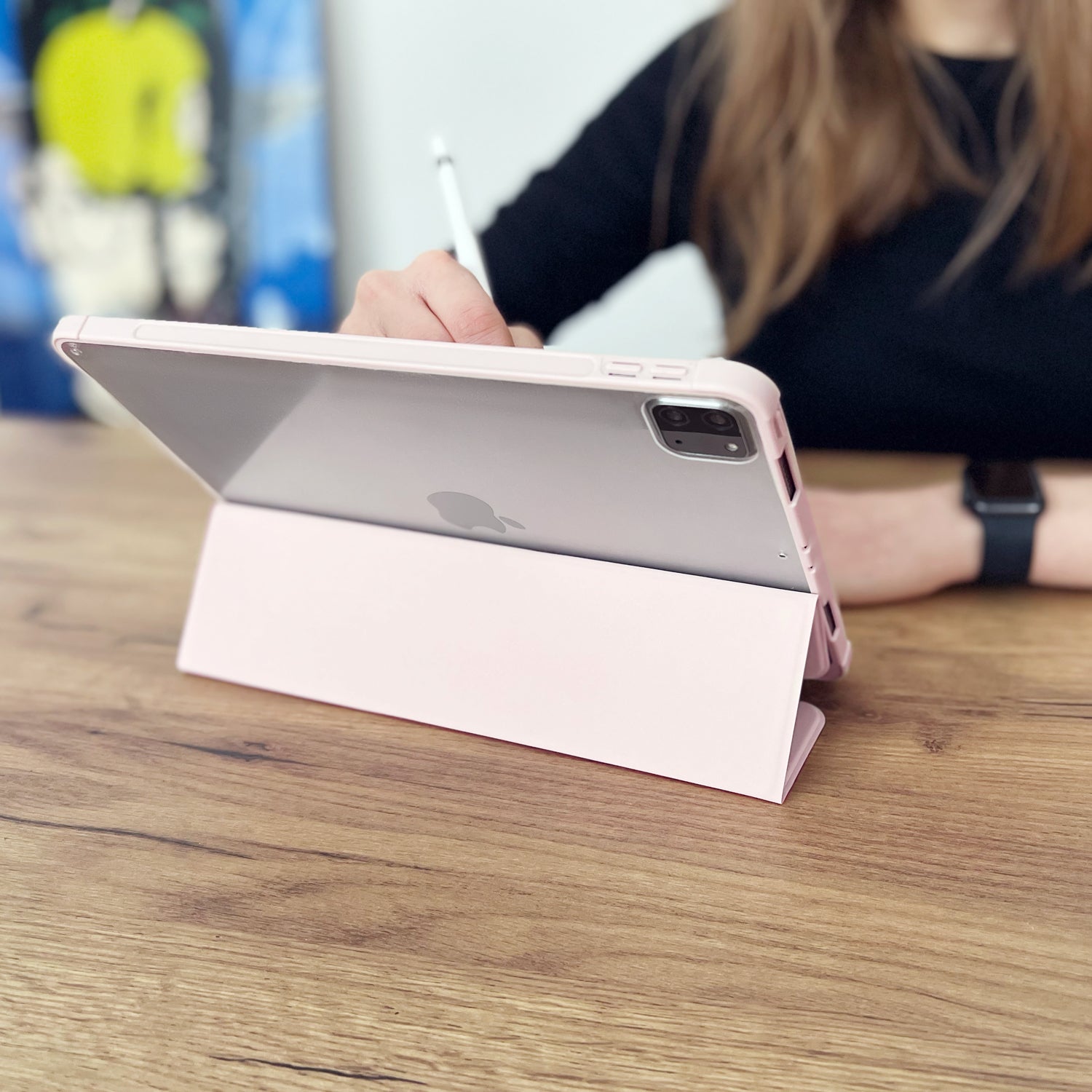 Stand Tablet Case Smart Cover dėklas, skirtas iPad Pro 12.9 '' 2021/2020 su stovo funkcija green