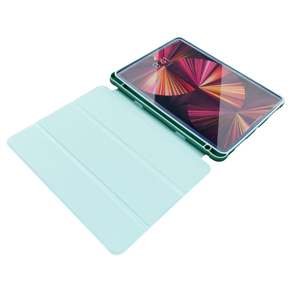 Stand Tablet Case Smart Cover dėklas, skirtas iPad Pro 12.9 '' 2021/2020 su stovo funkcija green