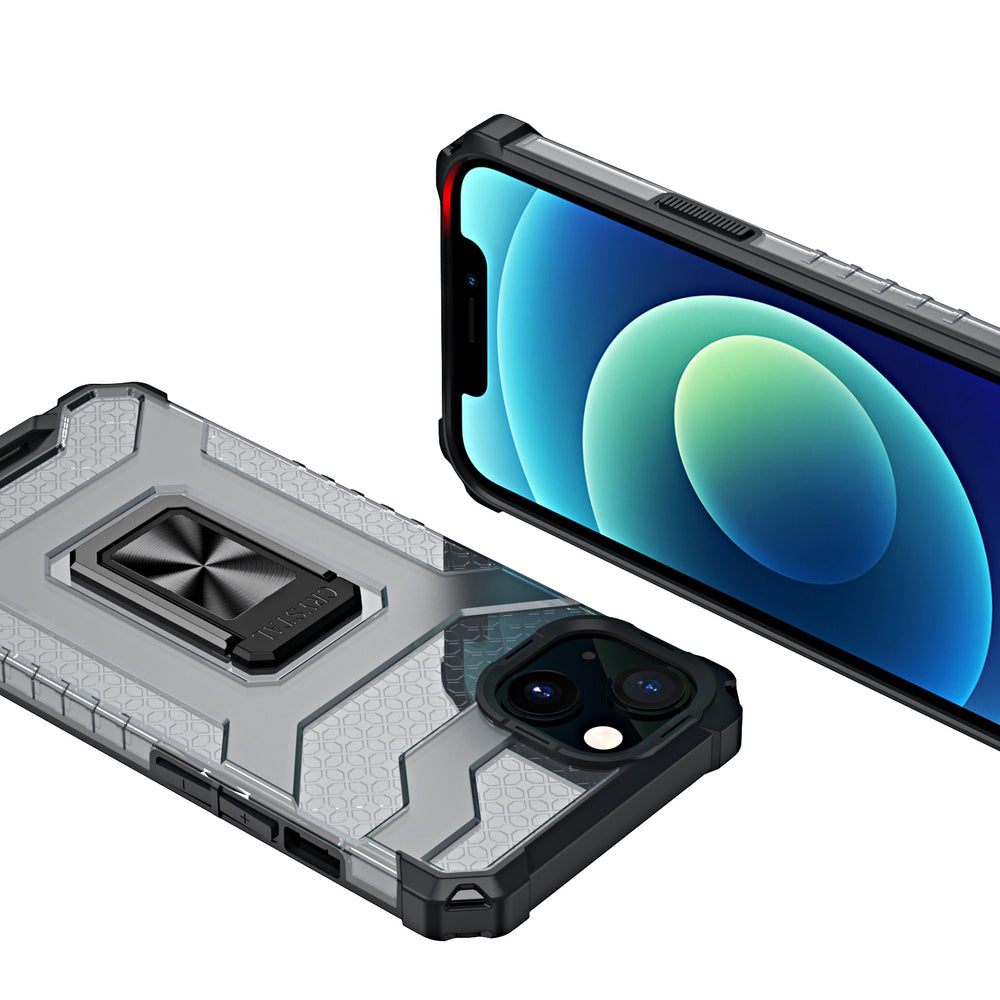 Dėklas su žiedu iPhone 12 mini – juodas -- iPhone 12 Mini