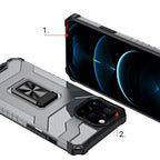 Apsauginis dėklas iPhone 12 Pro su žiedu – raudonas -- iPhone 12 Pro