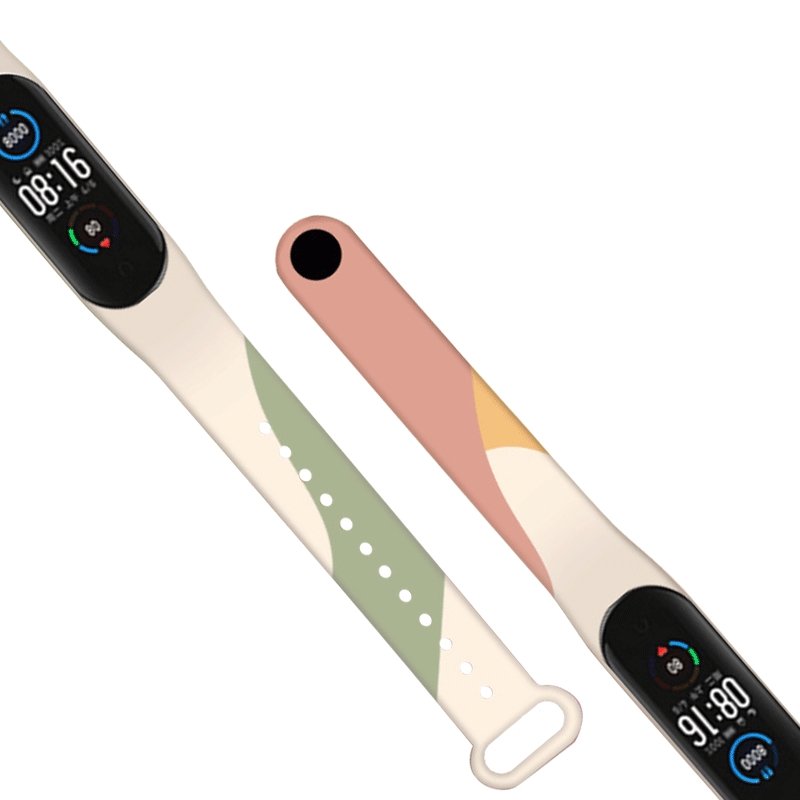 Strap Moro apyrankė Xiaomi Mi Band 3 / 4 silikoninė dirželio laikrodžio apyrankė 5 raštas -- Xiaomi Mi Band 3 / Xiaomi Mi...