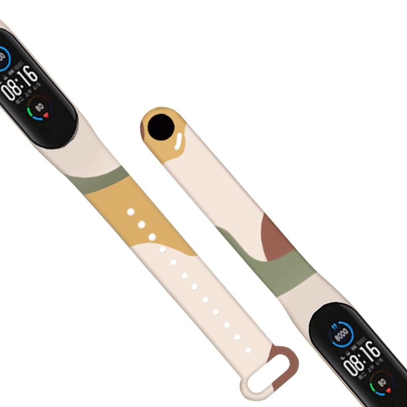 Strap Moro apyrankė Xiaomi Mi Band 3 / 4 silikoninė dirželio laikrodžio apyrankė 7 raštas -- Xiaomi Mi Band 3 / Xiaomi Mi...