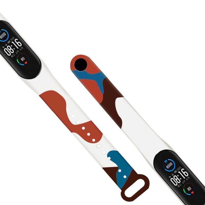 Strap Moro apyrankė Xiaomi Mi Band 3 / 4 silikoninė dirželio laikrodžio apyrankė 8 raštas -- Xiaomi Mi Band 3 / Xiaomi Mi...
