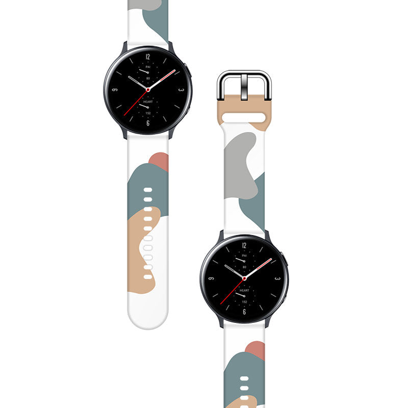 Strap Moro skirtas Samsung Galaxy Watch 40 / 41 / 42 / 43 / 44 mm silikoninis apyrankės laikrodžio dirželis - raštas 2 --...