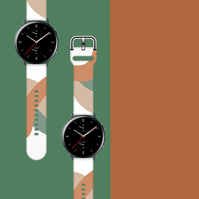 Strap Moro skirtas Samsung Galaxy Watch 40 / 41 / 42 / 43 / 44 mm silikoninis apyrankės laikrodžio dirželis - raštas 3 --...