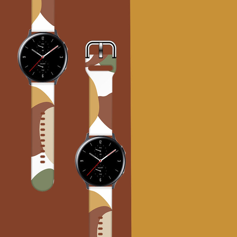 Strap Moro skirtas Samsung Galaxy Watch 40 / 41 / 42 / 43 / 44 mm silikoninis apyrankės laikrodžio dirželis - raštas 4 --...
