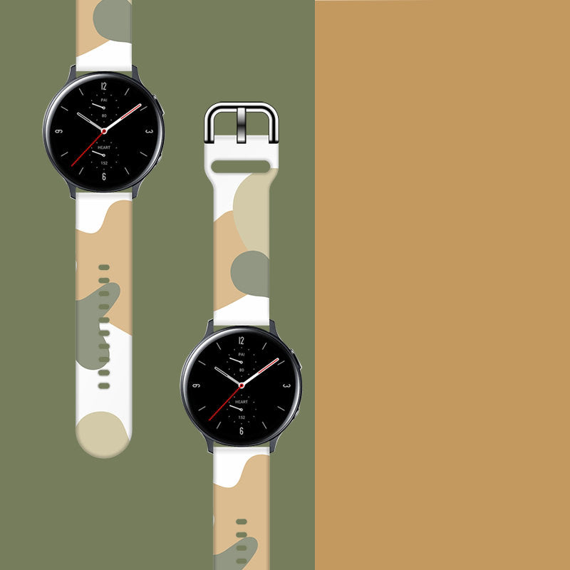 Strap Moro skirtas Samsung Galaxy Watch 40 / 41 / 42 / 43 / 44 mm silikoninis apyrankės laikrodžio dirželis - raštas 6 --...