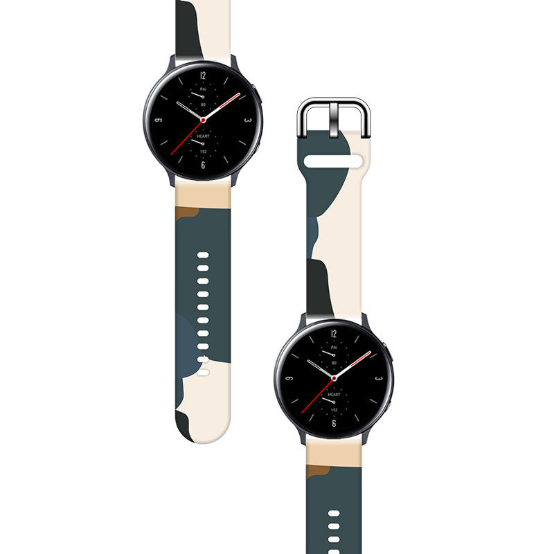 Strap Moro, skirtas Samsung Galaxy Watch 40 / 41 / 42 / 43 / 44 mm silikoninis apyrankės laikrodžio dirželis - 13 raštas...