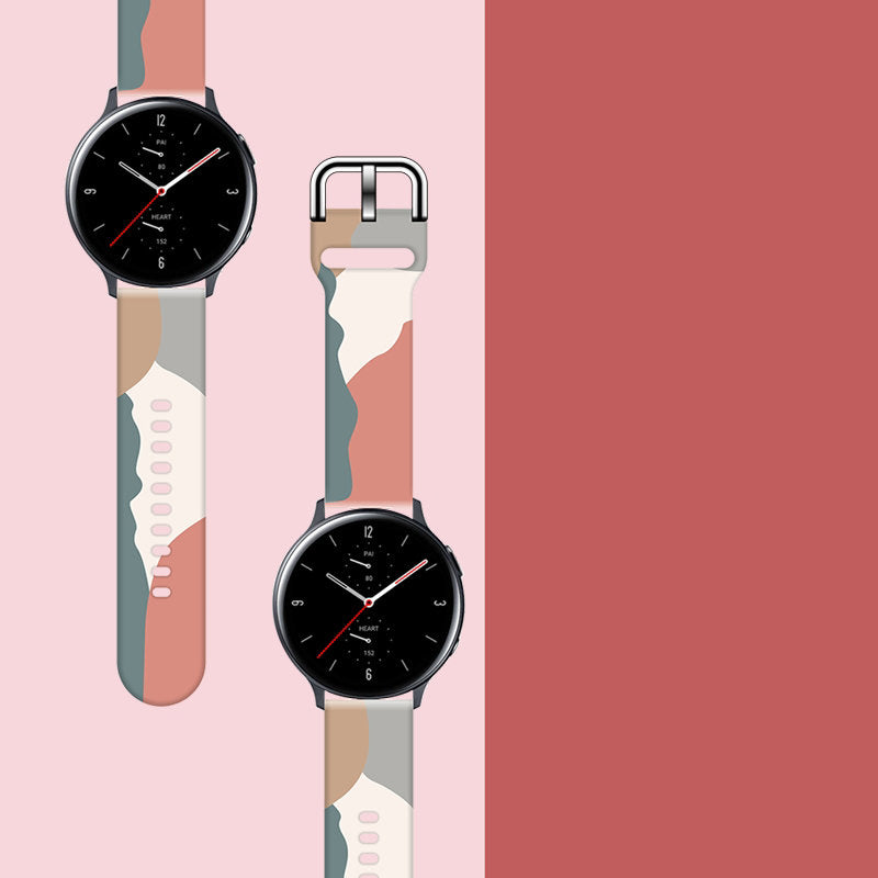 Strap Moro Samsung Galaxy Watch 40 / 41 / 42 / 43 / 44 mm silikoninis apyrankės laikrodžio dirželis - raštas 15 --...