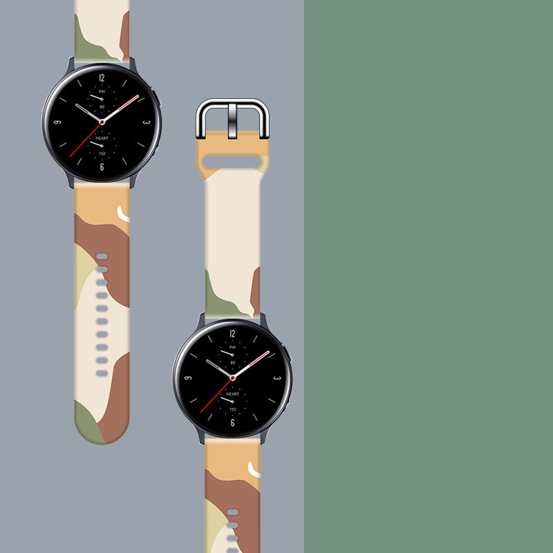 Strap Moro Samsung Galaxy Watch 40 / 41 / 42 / 43 / 44 mm silikoninis apyrankės laikrodžio dirželis - raštas 16 --...