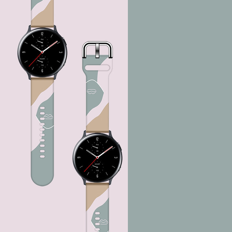 Strap Moro Samsung Galaxy Watch 40 / 41 / 42 / 43 / 44 mm silikoninis apyrankės laikrodžio dirželis - raštas 17 --...