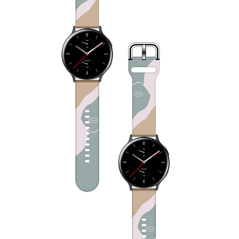 Strap Moro Samsung Galaxy Watch 40 / 41 / 42 / 43 / 44 mm silikoninis apyrankės laikrodžio dirželis - raštas 17 --...