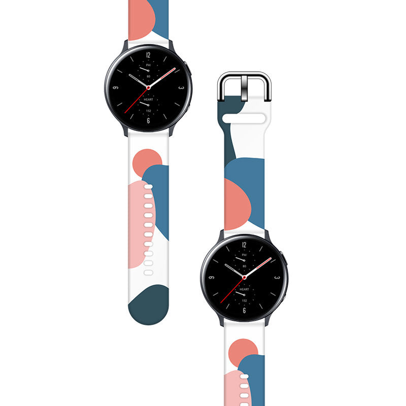 Strap Moro dirželis Samsung Galaxy Watch 45 / 46 / 47 mm silikoninis laikrodžio apyrankės dirželis - 10 raštas -- Samsung...