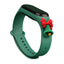 Strap Xmas for Xiaomi Mi Band 3 / 4 Kalėdinė silikoninė apyrankė su Varpeliu - Tamsiai žalia -- Xiaomi Mi Band 3 / Xiaomi...
