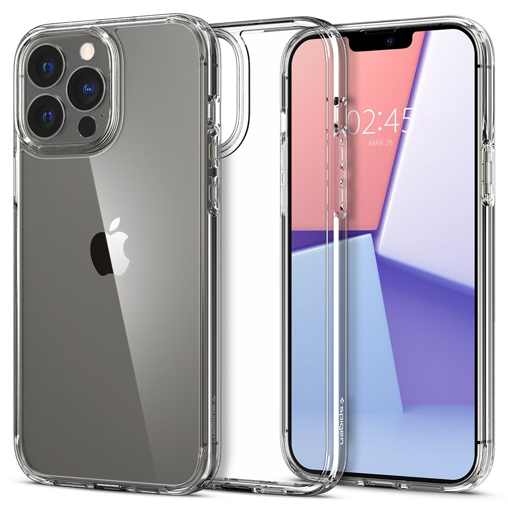 Spigen Ultra Hybrid dėklas iPhone 13 Pro Max – skaidrus