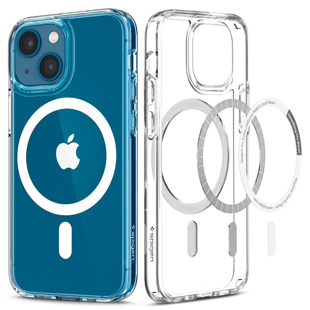 Spigen Ultra Hybrid MagSafe dėklas iPhone 13 – baltas