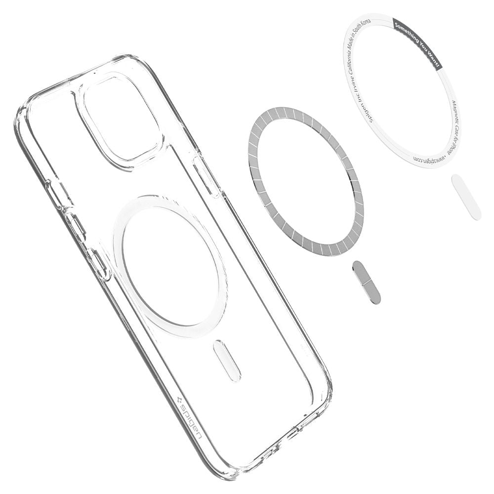 Spigen Ultra Hybrid MagSafe dėklas iPhone 13 – baltas