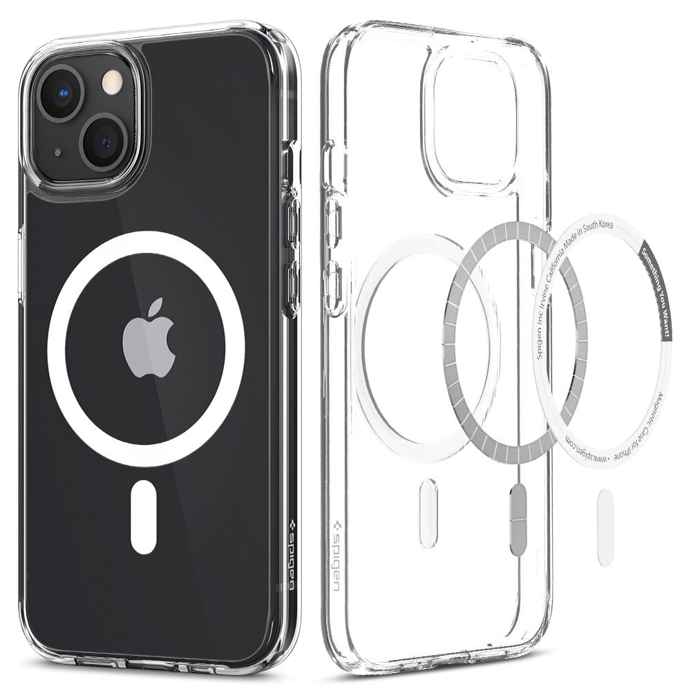 Spigen Ultra Hybrid MagSafe dėklas iPhone 13 – baltas