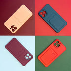 Kortelių dėklas Xiaomi Redmi Note 10/10S – avietinis -- Xiaomi Redmi Note 10