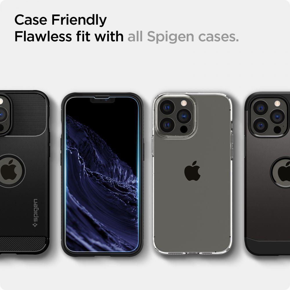 Spigen Glas TR EZ Fit grūdintas stiklas iPhone 13/14/16e (2 vnt.)