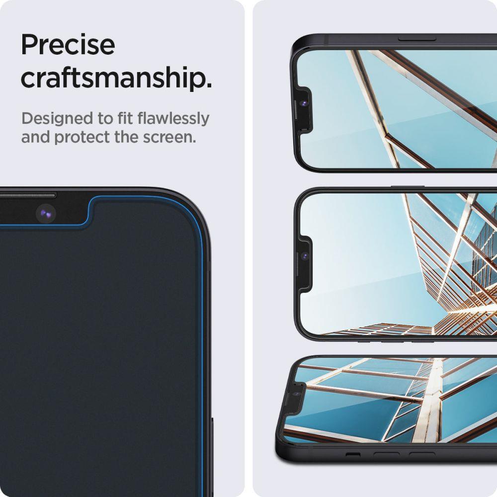 Spigen Glas TR EZ Fit grūdintas stiklas iPhone 13/14/16e (2 vnt.)