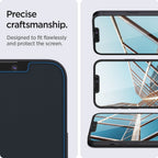 Spigen Glas TR EZ Fit grūdintas stiklas iPhone 13/14/16e (2 vnt.)