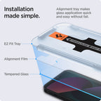 Spigen Glas TR EZ Fit grūdintas stiklas iPhone 13/14/16e (2 vnt.)