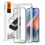 Spigen grūdintas stiklas iPhone 13/13 Pro/14 – juodas