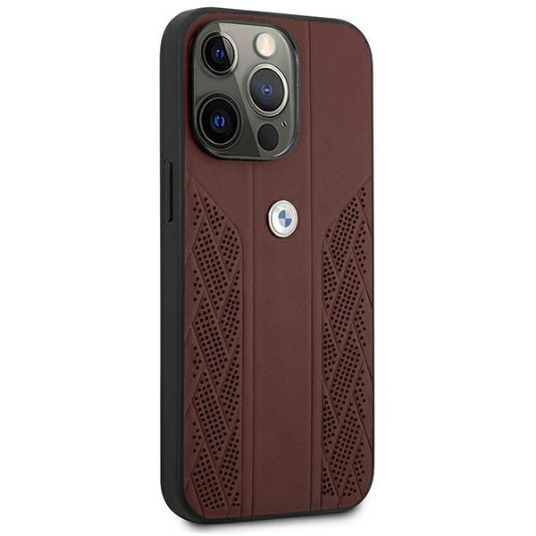 BMW odinis Curve Perforate dėklas iPhone 13/13 Pro – raudonas