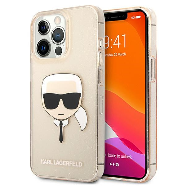 Karl Lagerfeld dėklas iPhone 13/13 Pro – auksinis