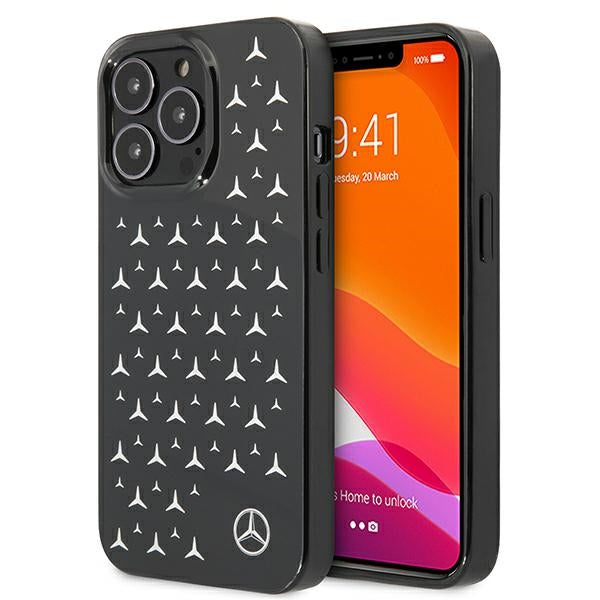 Mercedes-Benz Stars Pattern dėklas iPhone 13/13 Pro – juodas