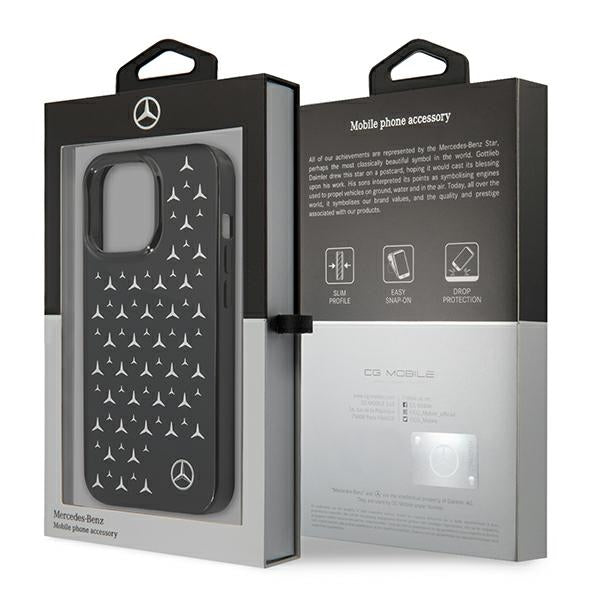 Mercedes-Benz Stars Pattern dėklas iPhone 13/13 Pro – juodas