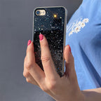 Blizgus „Star Glitter“ dėklas iPhone 13 Pro – juodas