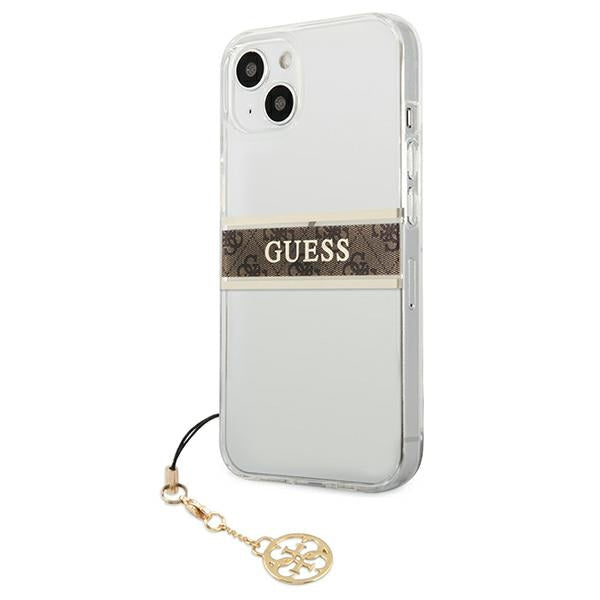 Guess skaidrus dėklas iPhone 13 mini – 4G Strap Charm