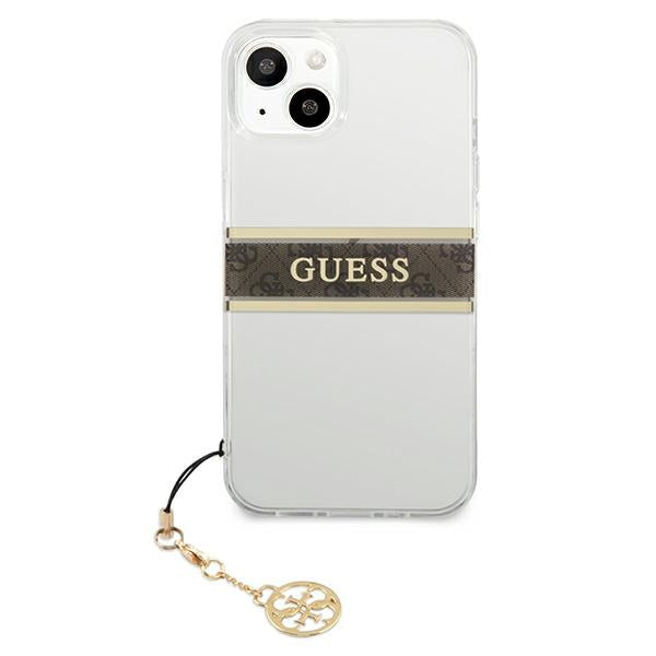 Guess skaidrus dėklas iPhone 13 mini – 4G Strap Charm