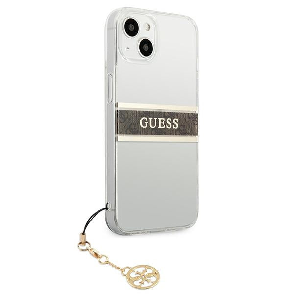 Guess skaidrus dėklas iPhone 13 mini – 4G Strap Charm