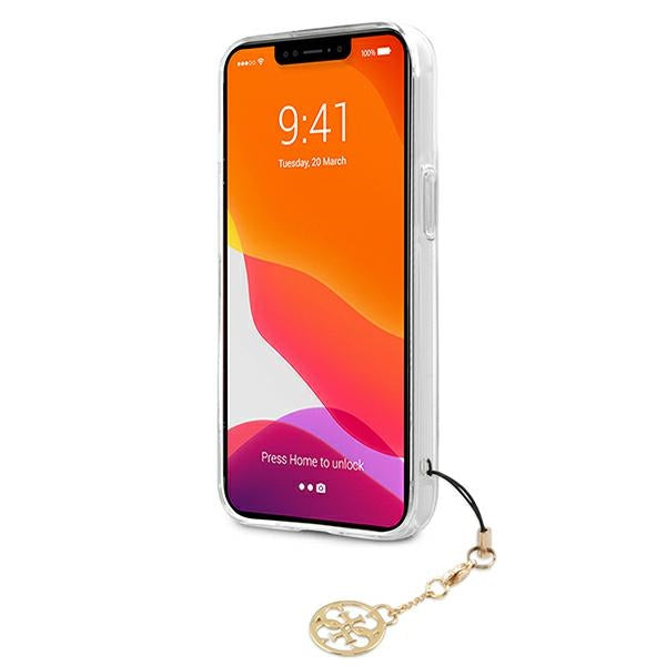 Guess skaidrus dėklas iPhone 13 mini – 4G Strap Charm