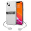 Guess skaidrus dėklas iPhone 13 mini – 4G Gray Strap Charm