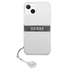 Guess skaidrus dėklas iPhone 13 mini – 4G Gray Strap Charm