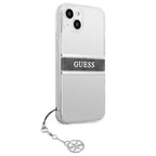 Guess skaidrus dėklas iPhone 13 mini – 4G Gray Strap Charm