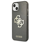 Guess dėklas iPhone 13 mini – juodas, Glitter 4G