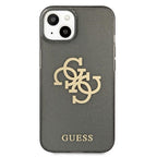 Guess dėklas iPhone 13 mini – juodas, Glitter 4G
