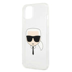 Karl Lagerfeld blizgus dėklas iPhone 13 mini – sidabrinis