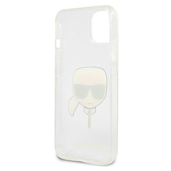 Karl Lagerfeld blizgus dėklas iPhone 13 mini – sidabrinis