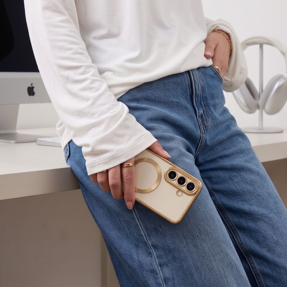 Dėklas Tech-Protect MagFlex MagSafe Galaxy S26 FE, blizgus auksinis -- Galaxy S26 FE